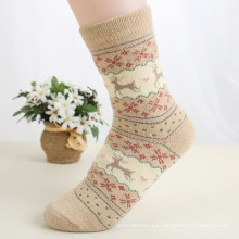 Otoño Navidad termales animales flores en forma de corazón lana tobillo calcetines mujer